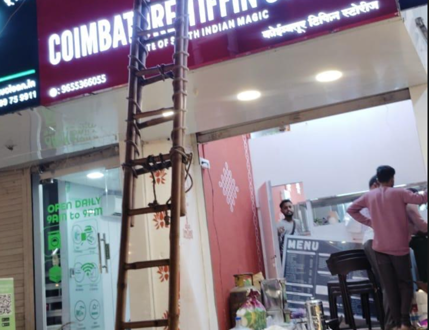 A modern and bright cafe interior